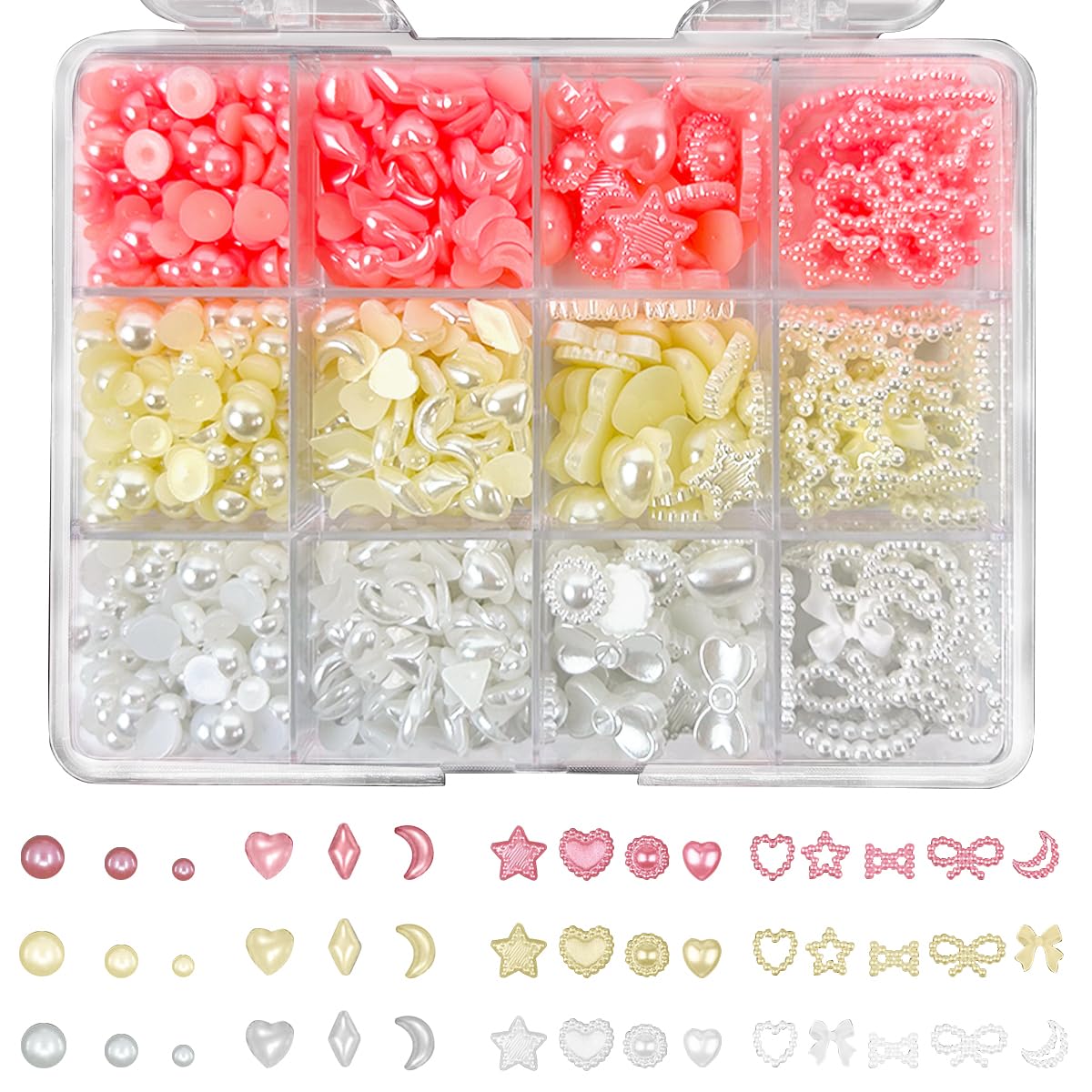 MAYCREATE Nail Sequins Kit 12-Grid Gold Pink Flower Nail Glitter Sequins, Craft Nail Art Kit Supplies Heart Butterfly Nail Sequin Flakes for DIY Nail Decorations Salon Tools MAYCREATE Nail Sequins Kit 12-Grid Gold Pink Flower Nail Glitter Sequins, Craft Nail Art Kit Supplies Heart Butterfly Nail Sequin Flakes for DIY Nail Decorations Salon Tools